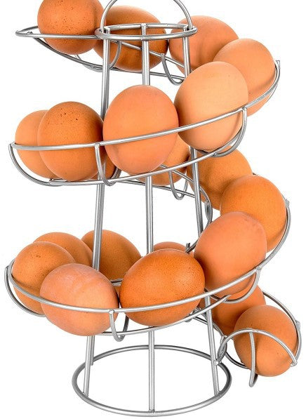 Creative Kitchen Egg Rack Spiral Egg Basket Wrought Iron Practical