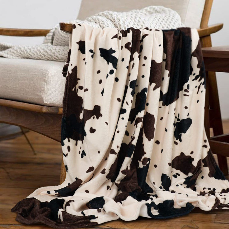 Digital Cows Pattern Printing Flannel Blanket
